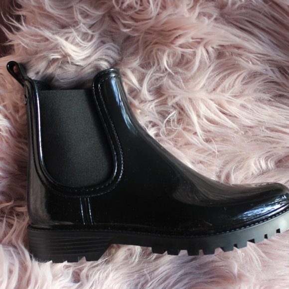 NWT ALDO Ibaodda Shiny Black Rain Boots | Size 9 - Picture 4 of 9